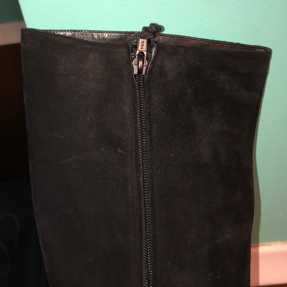 Ferragamo suede Italian knee H-full zip boot - Picture 4 of 6